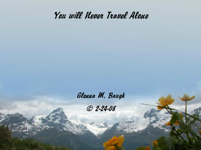 You Will Never Travel Alone
