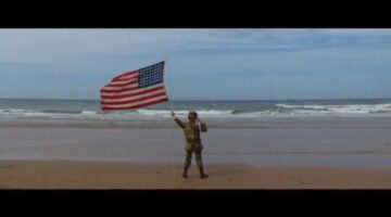 The Saluting Boy on Omaha Beach