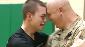 Military Dad Surprise His Sons