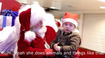 Santa Signing to Child