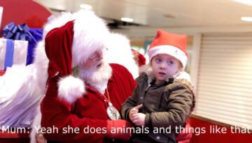Santa Signing to Child