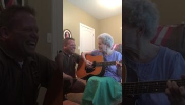 88 Year Old Woman with Alzheimer’s Sings and Plays Beautifully with Her Son