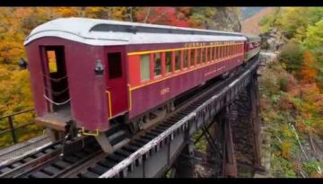 Conway Scenic Train Ride During Fall in New Hampshire