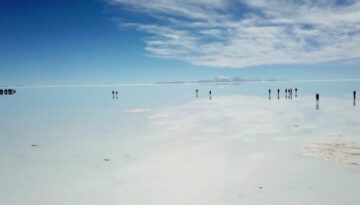 Flooded Salt Flats Look Like Giant Mirror