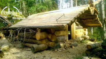 Off Grid Log Cabin Built by One Man