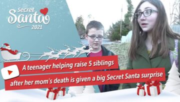 A Teenager Helping Raise 5 Siblings After Her Mom’s Death Is Given a Big Secret Santa Surprise